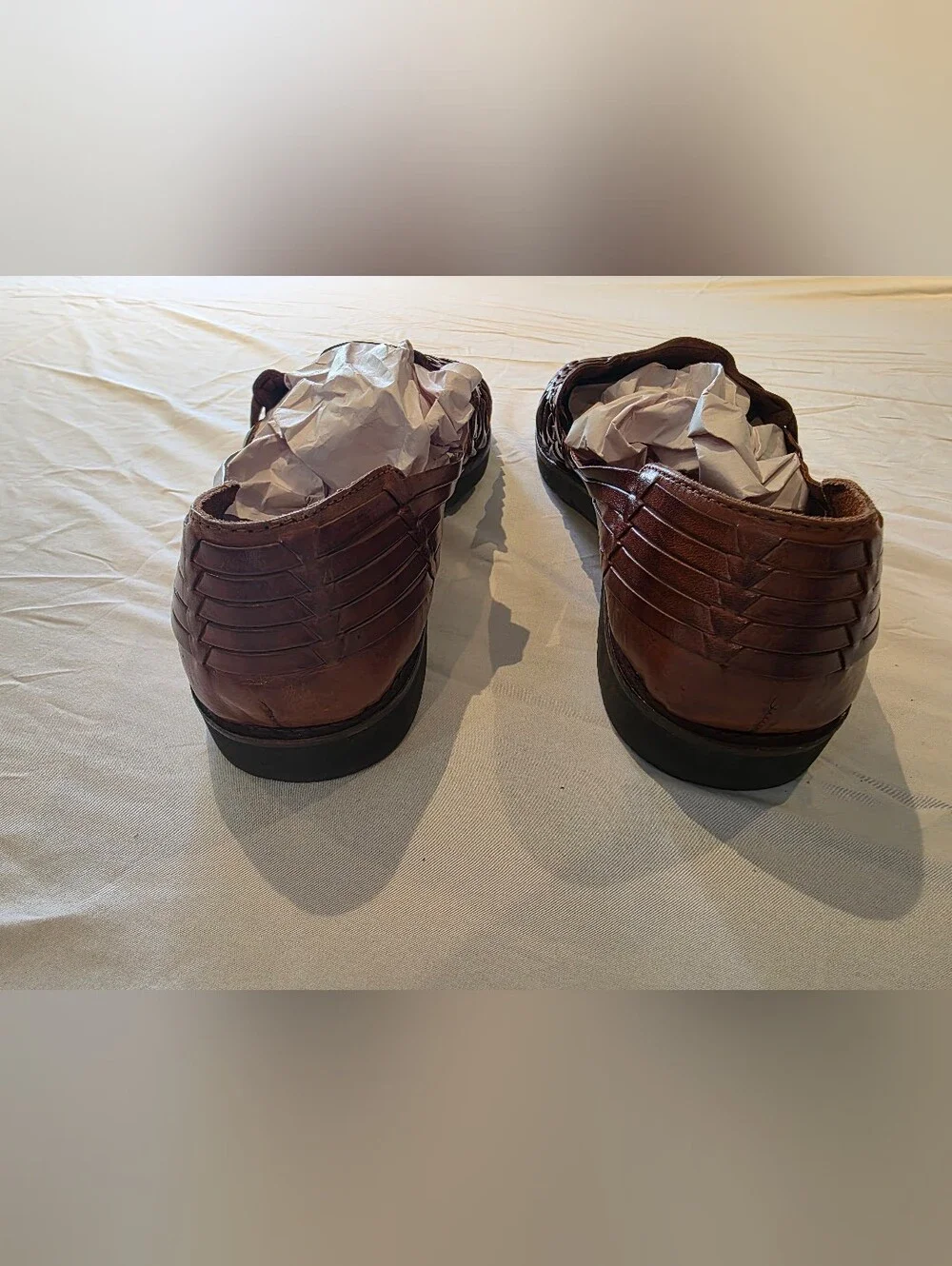 Nordstrom Huarache Slip-on Loafers Sz 12 Hand Woven Braided Leather Sandals